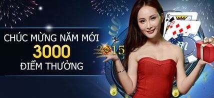 Tạm biệt năm 2015 với quà tặng 3000 điểm thưởng khi tham gia cược tại M88!